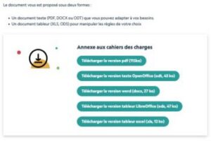 L'annexe aux cahiers des charges